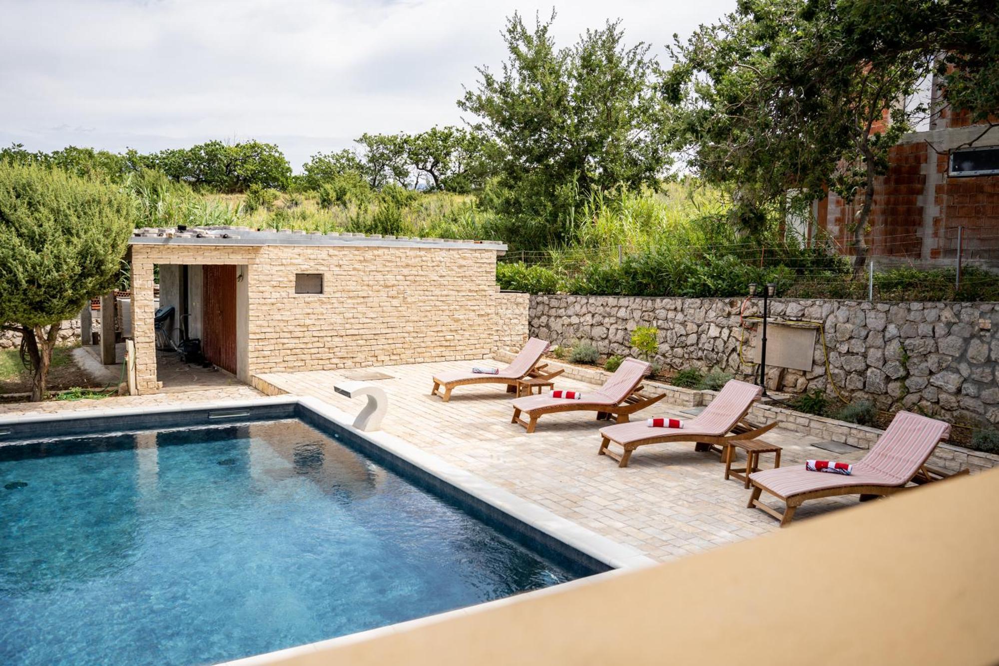 Villa Pag Dubrava Relax With Pool Bosana ภายนอก รูปภาพ