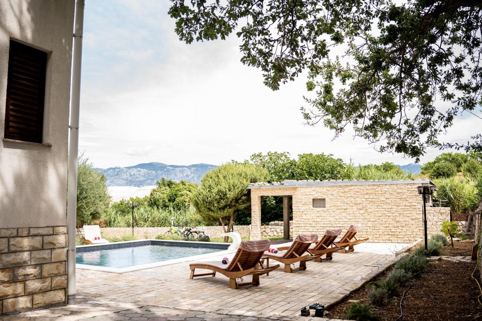 Villa Pag Dubrava Relax With Pool Bosana ภายนอก รูปภาพ